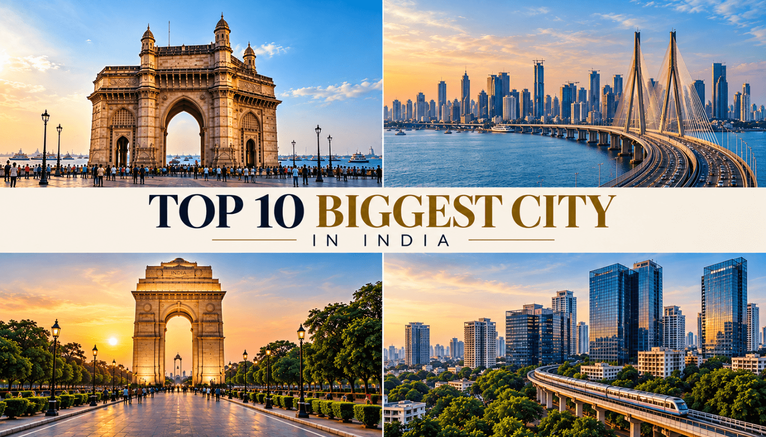 List of Biggest Cities in India 2026 | By Area, GDP & Population