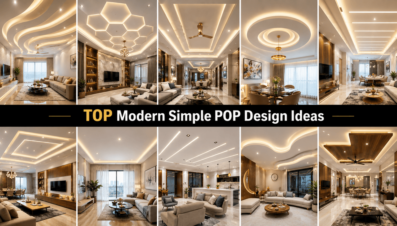 10 Latest Modern Simple POP Design Ideas in 2025