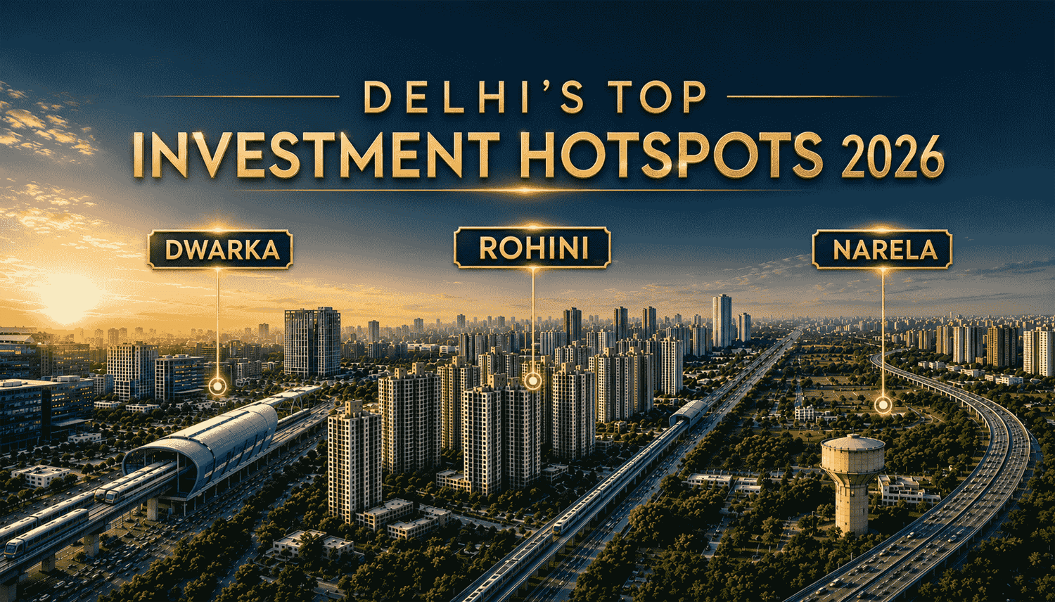Delhi’s Next Investment Hotspots? Dwarka, Rohini & Narela Set for Massive Growth in 2026
