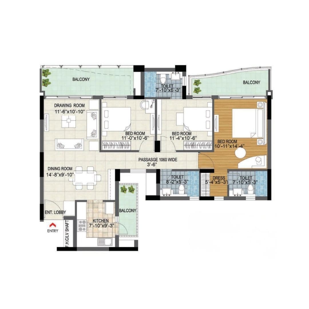 BPTP Terra 3BHK Apartment