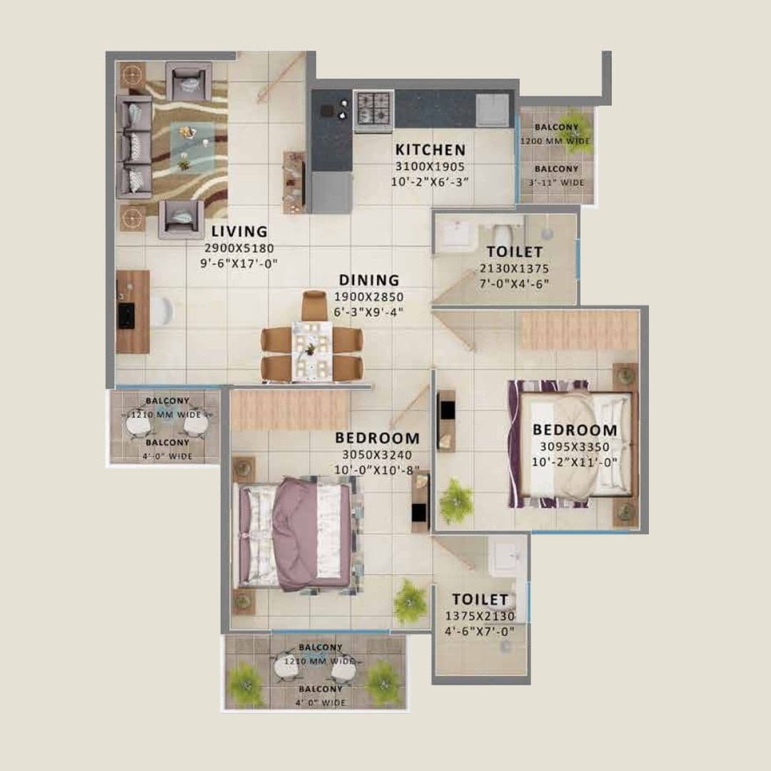 Signature Global Millennia 3 Floor Plan