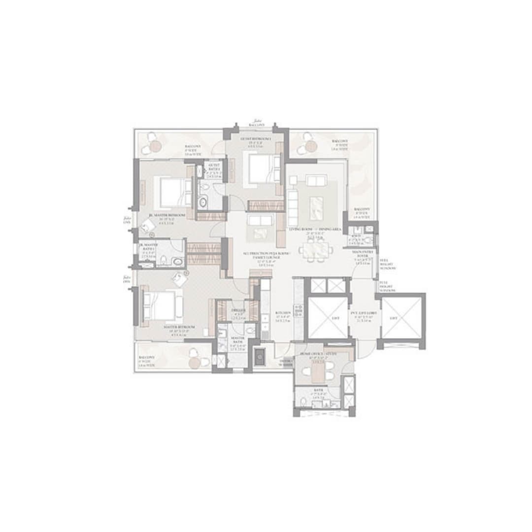 Puri Diplomtic Residences Gurgaon Floor Plan