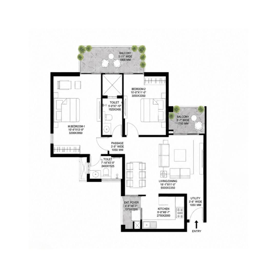 Godrej Serenity 2BHK Type Apartment