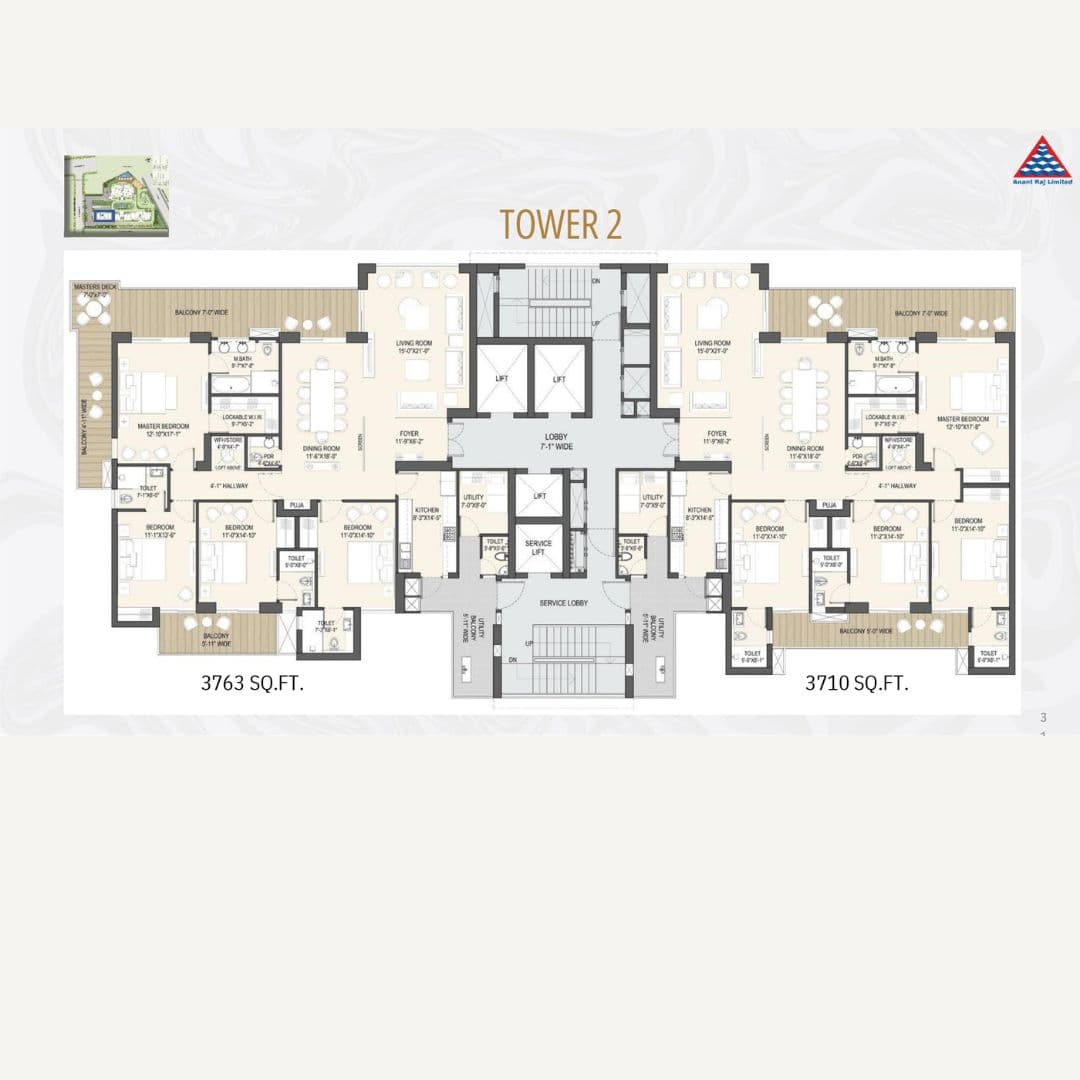 Anant Raj Estate Residences 63A Floor Plan