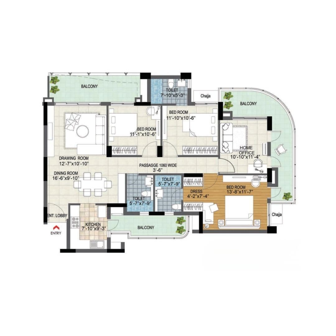 BPTP Terra 4BHK Apartment