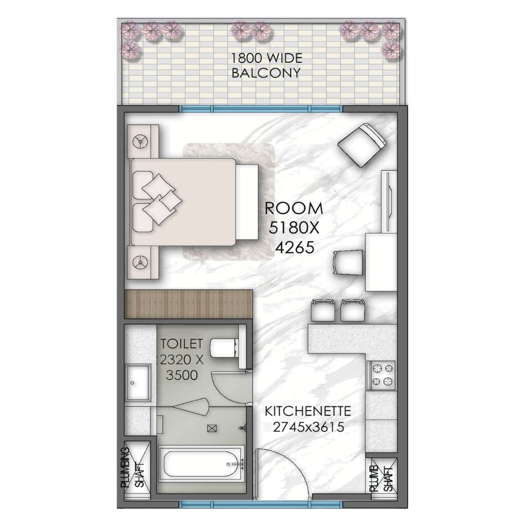 Central Park Delphine Studio Apartments