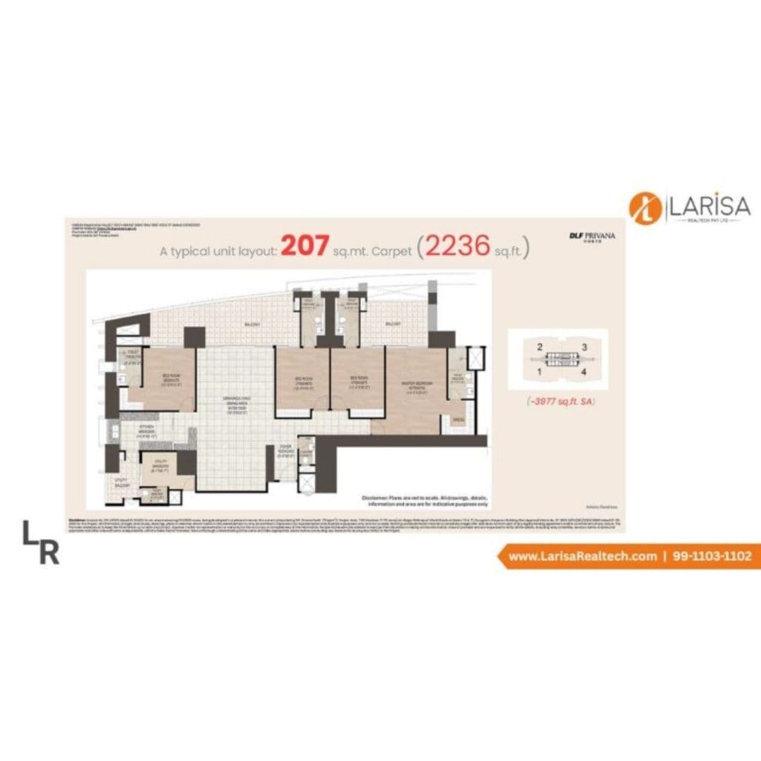 Privana North Floor Plan 4BHK
