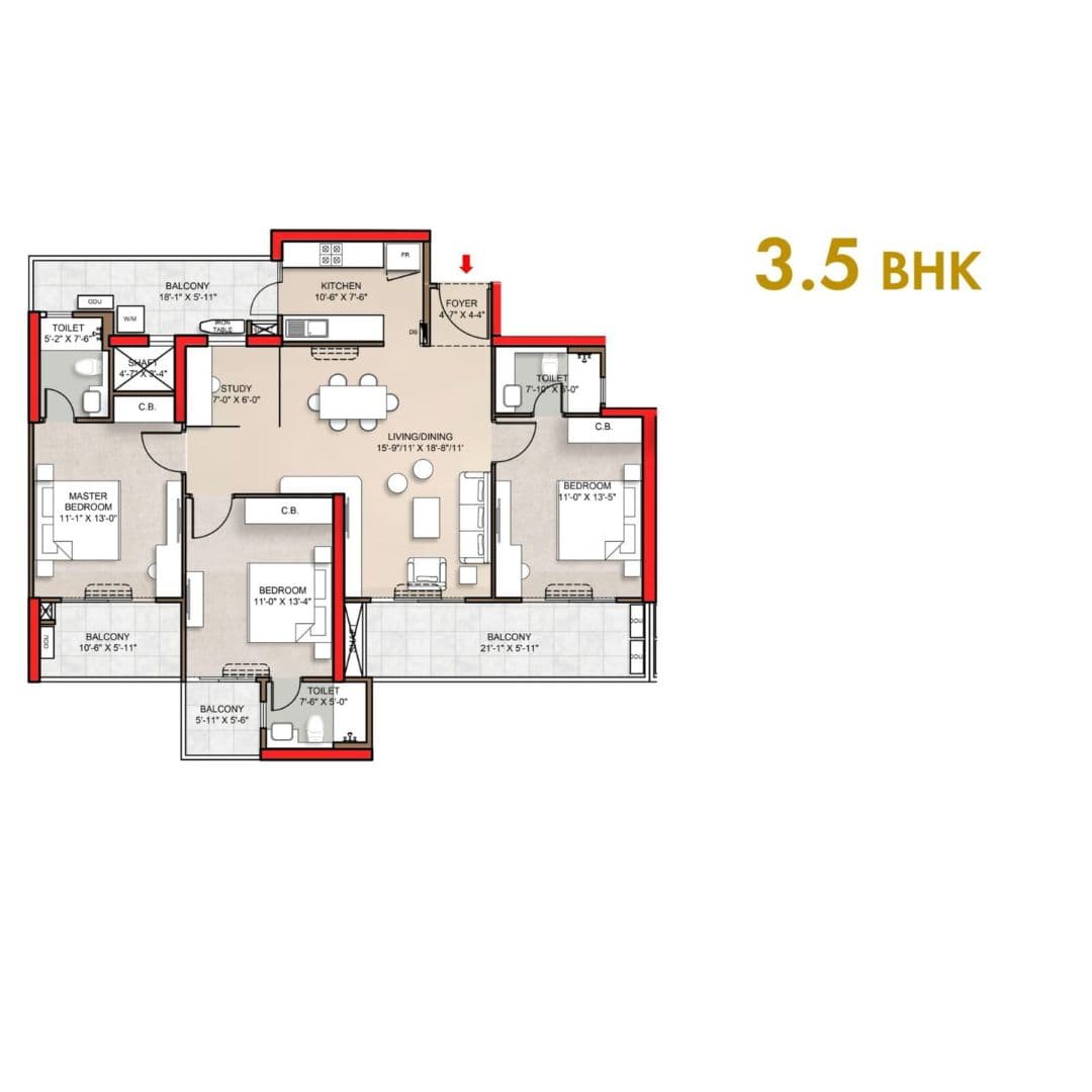 One DXP Sector 113 Floor plan