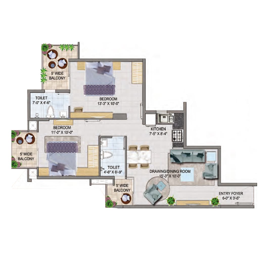 GLS South Avenue Floor Plan Gurgaon
