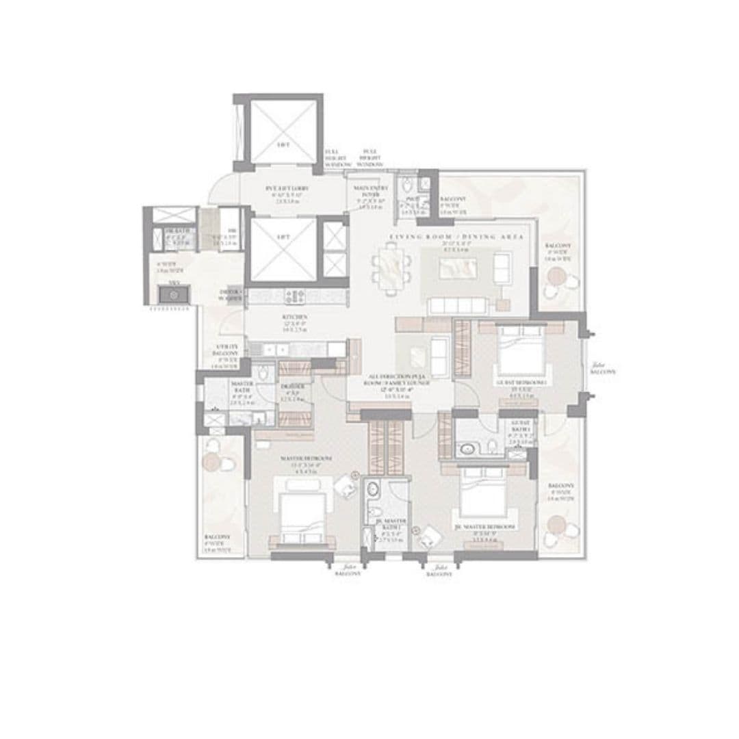 TARC Ishva Sector 63A Gurgaon Floor Plan
