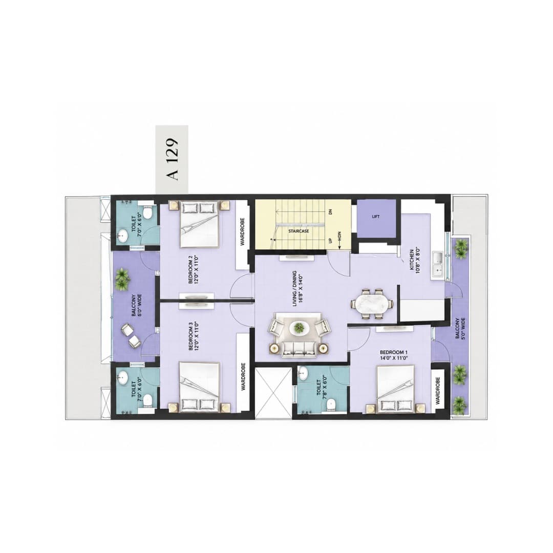 Floor Plan of Amara Floors