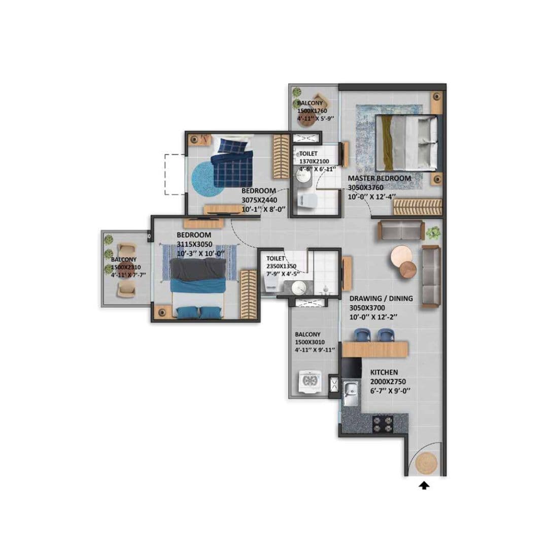 Signature Global Imperial Sector 88A Floor Plan
