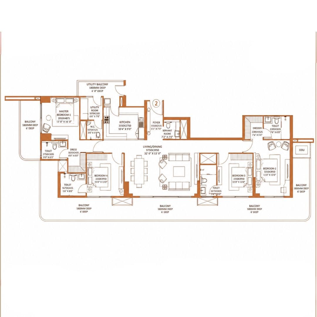 Shapoorji Pallonji The Dualis Floor Plan