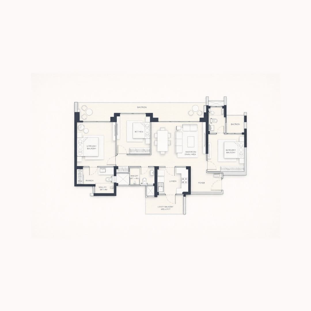 Conscient Parq 3BHK+UT