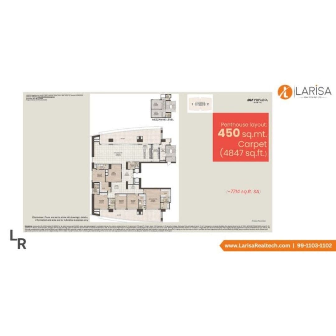 Privana North Gurgaon Floor Plan 4BHK