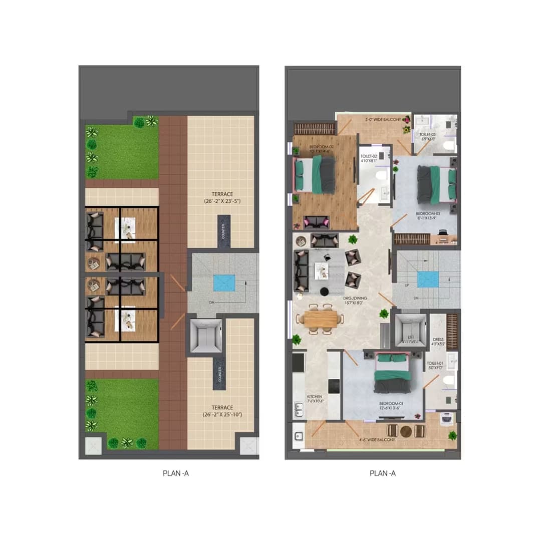 Trehan Luxury Floors Sector 71 Floor Plan