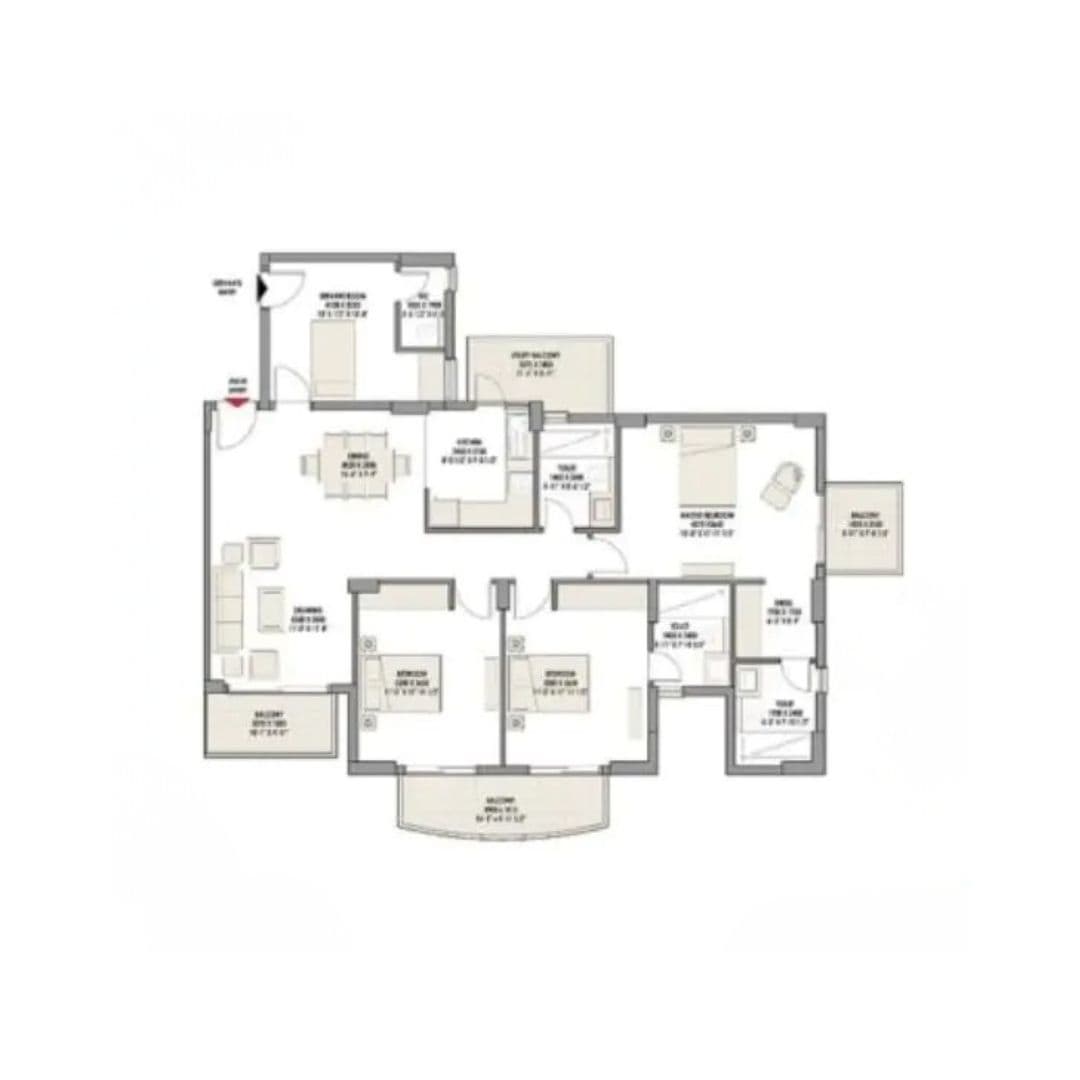 Eldeco Accolade 3BHK Apartment