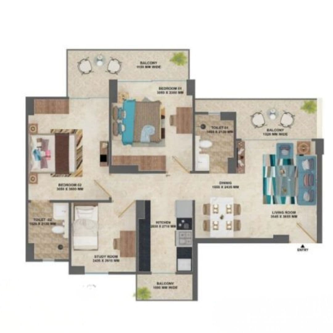 MRG Primark 2BHK Apartment
