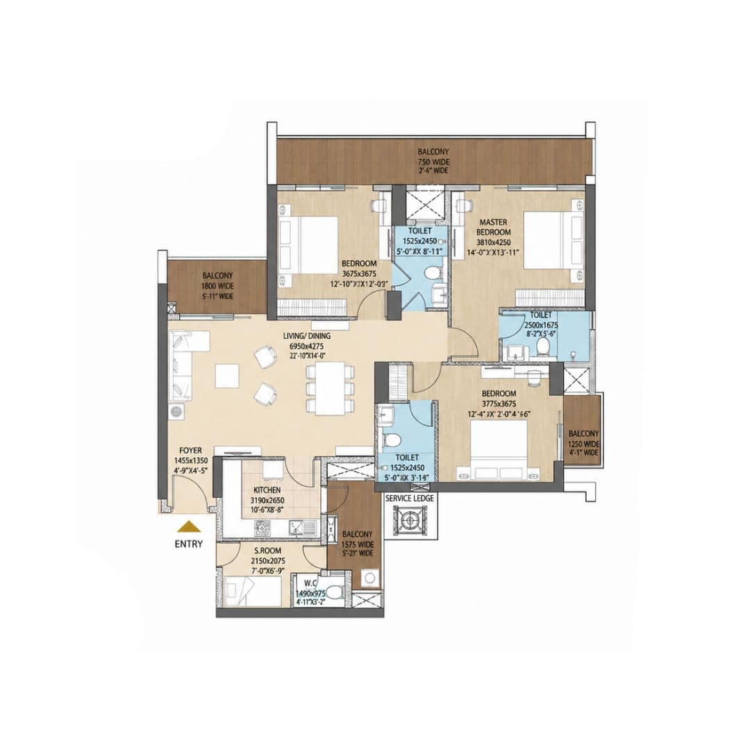 Puri The Aravallis 3BHK Apartment