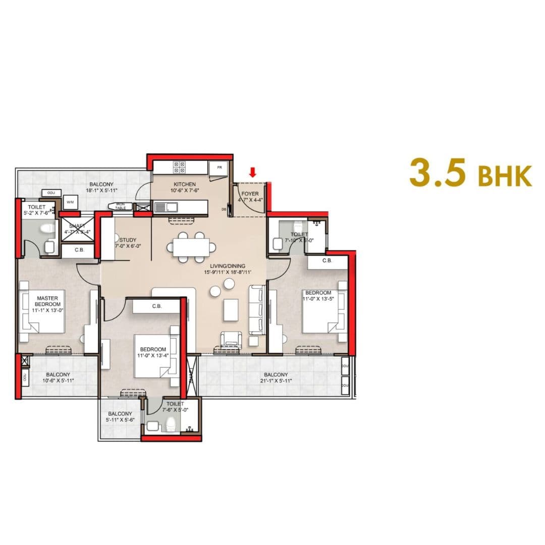 One DXP Sector 113 Floor plan