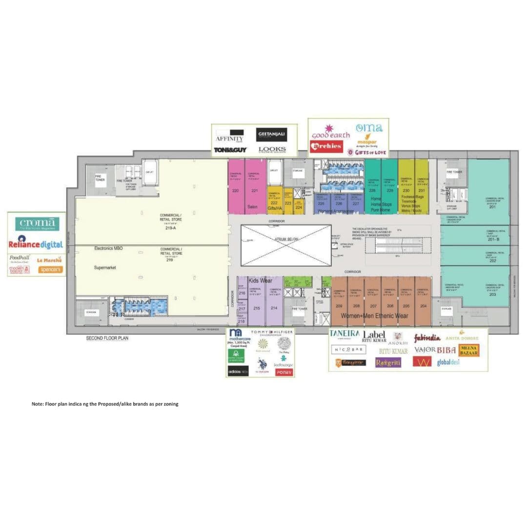 Raheja Delhi Mall Floor Plan