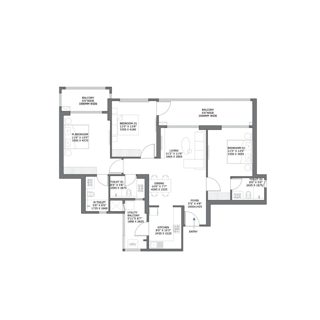 Birla Pravaah Sector 71 Floor Plan