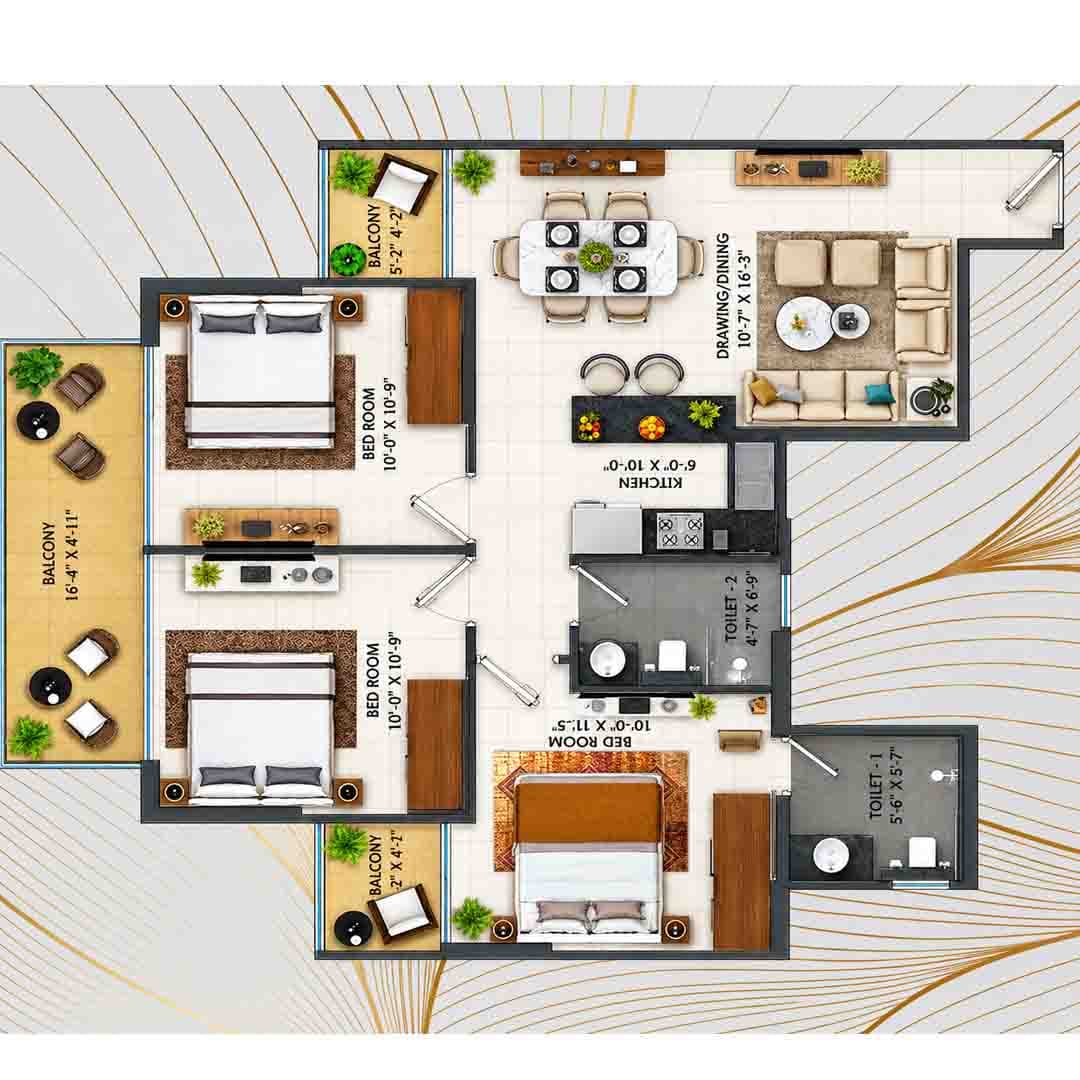 3BHk type c affordable apartment sohna sector 7