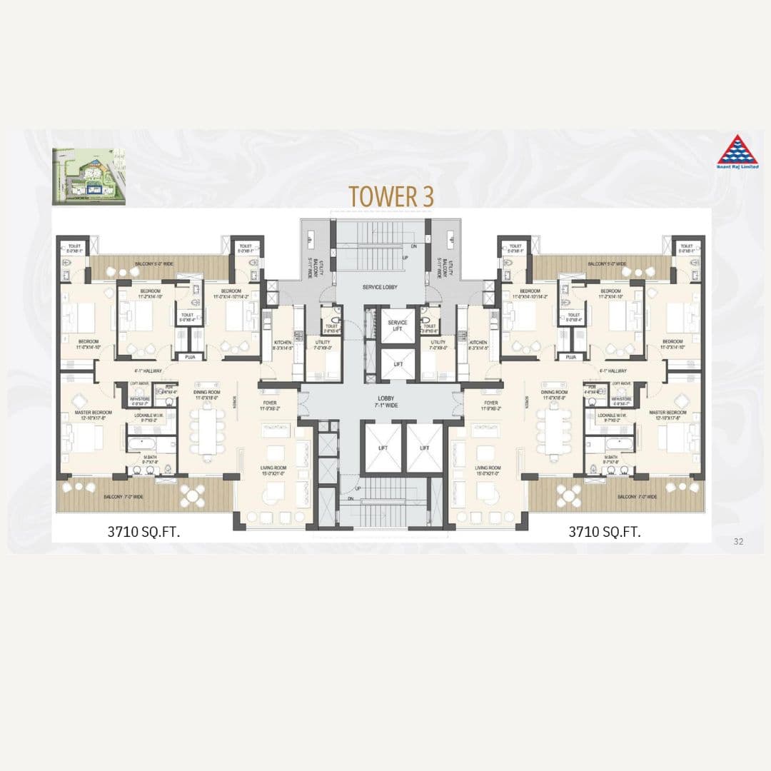 Anant Raj Estate Residences Floor Plan