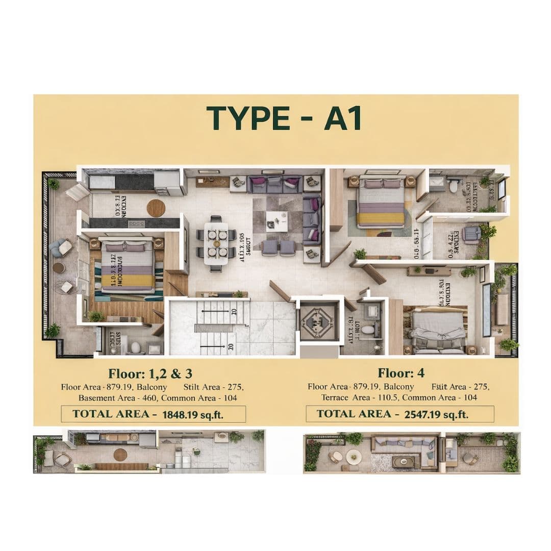 ROF Pravasa Sector 88A Type A1 Apartment