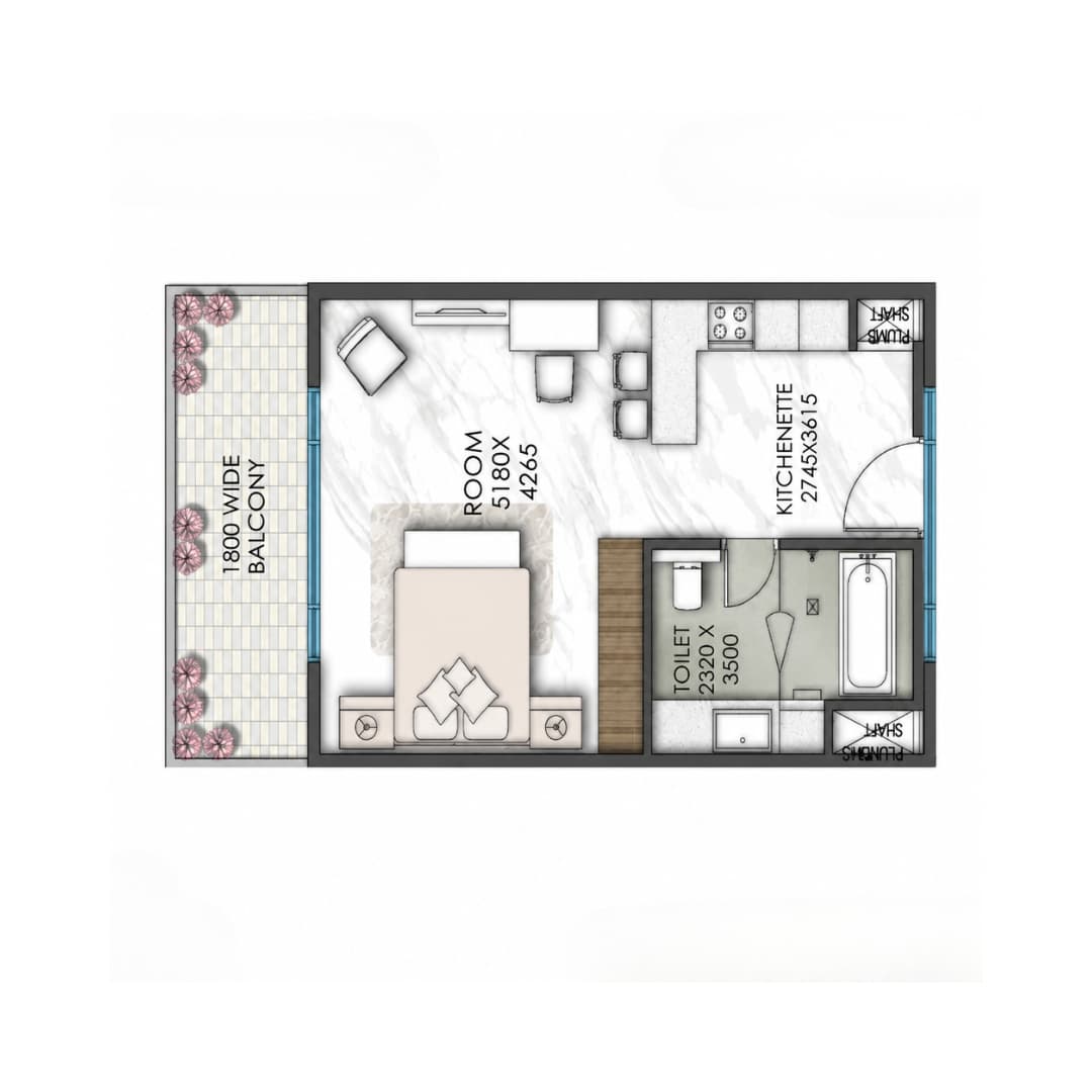 Central Park Delphine Studio Apartments