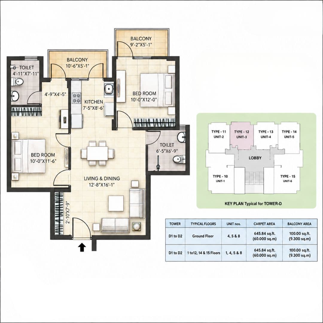 Adani Aangan 2BHK Apartment