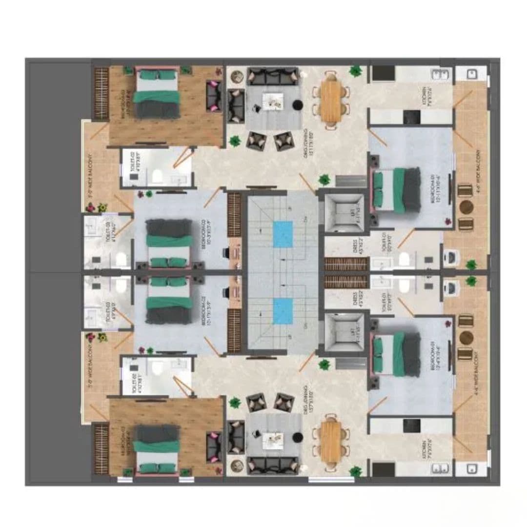 Trehan Luxury Floors Sector 71 Floor Plan