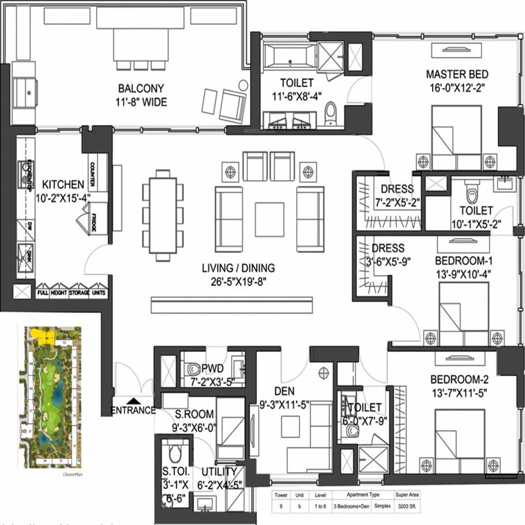 M3M Golf Estate Floor plan