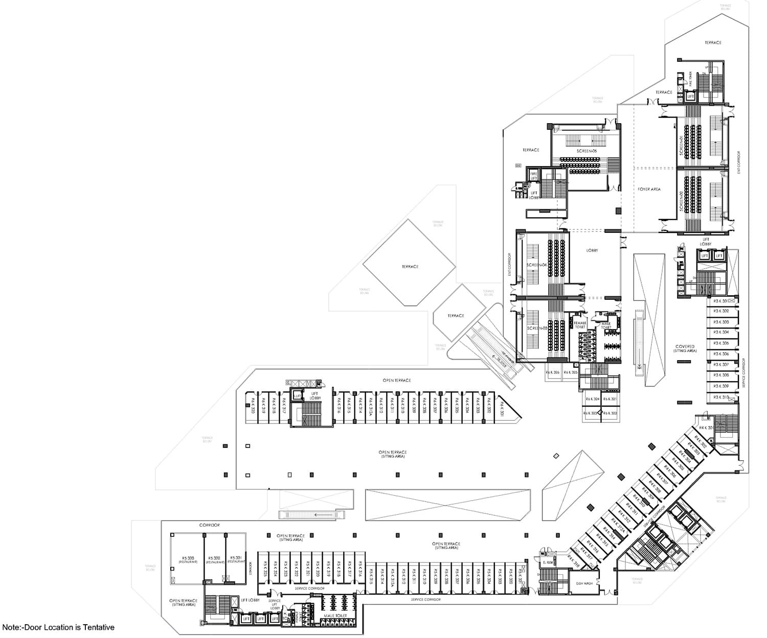 M3M Paragon Fourth Floor Plan