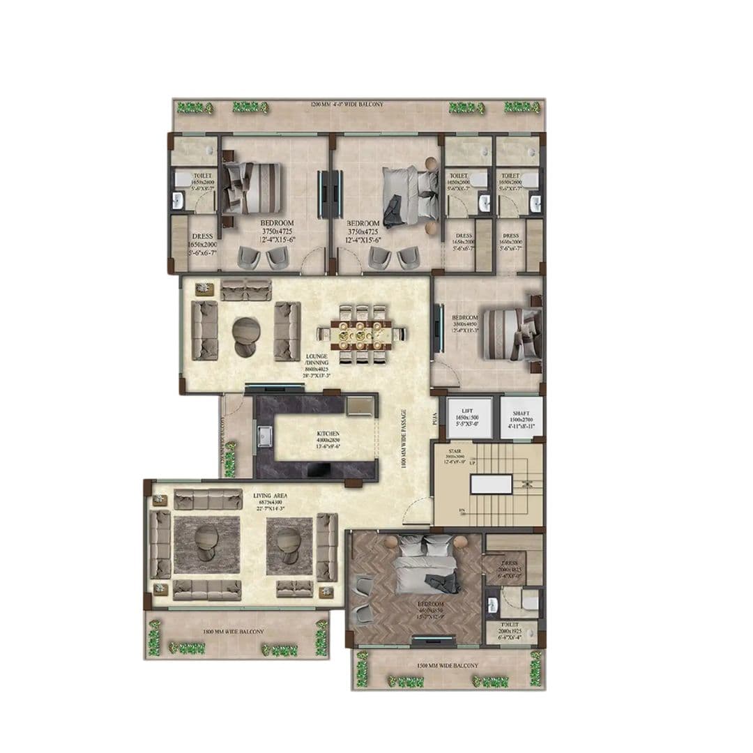 Floor Plan of Amara Floors