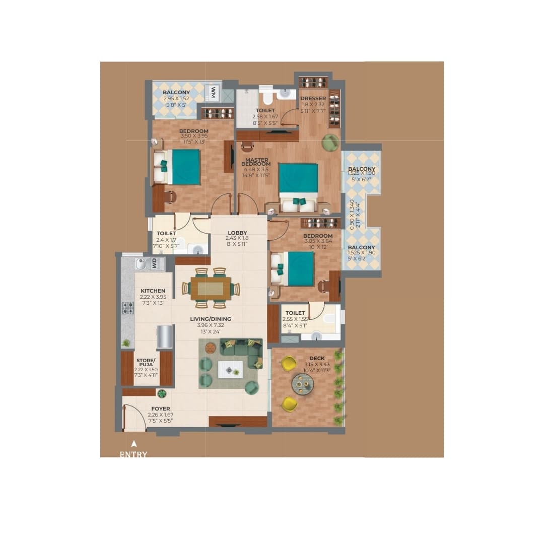 Ashiana Amarah Phase 5 Sector 93 Gurgaon Floor Plan