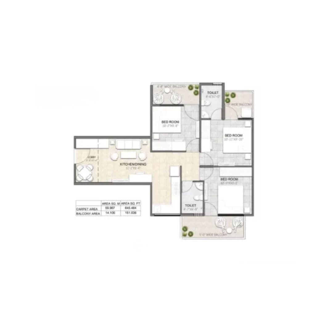 yashika green square floor plan