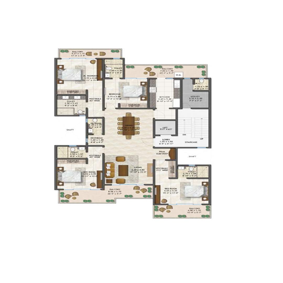 Adani Samsara Vilasa 4BHK