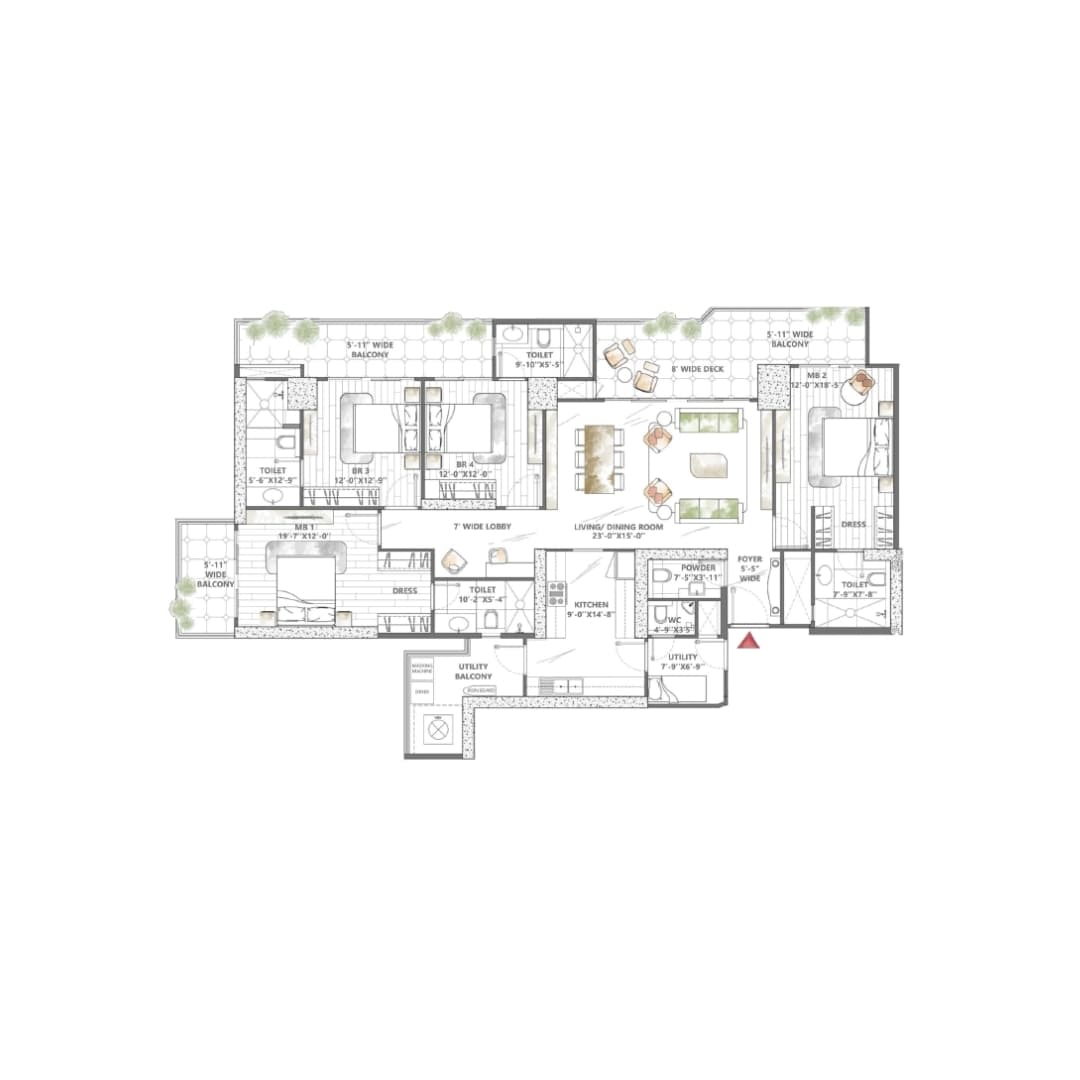 Smart World Sky Arc Gurgaon Sector 69 Floor Plan