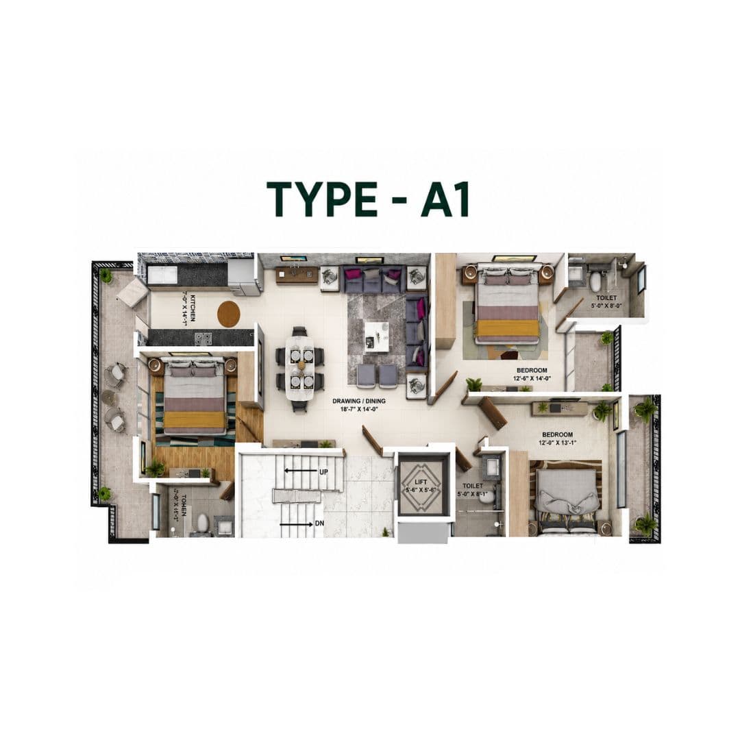 ROF Pravasa Sector 88A Type A1 Apartment
