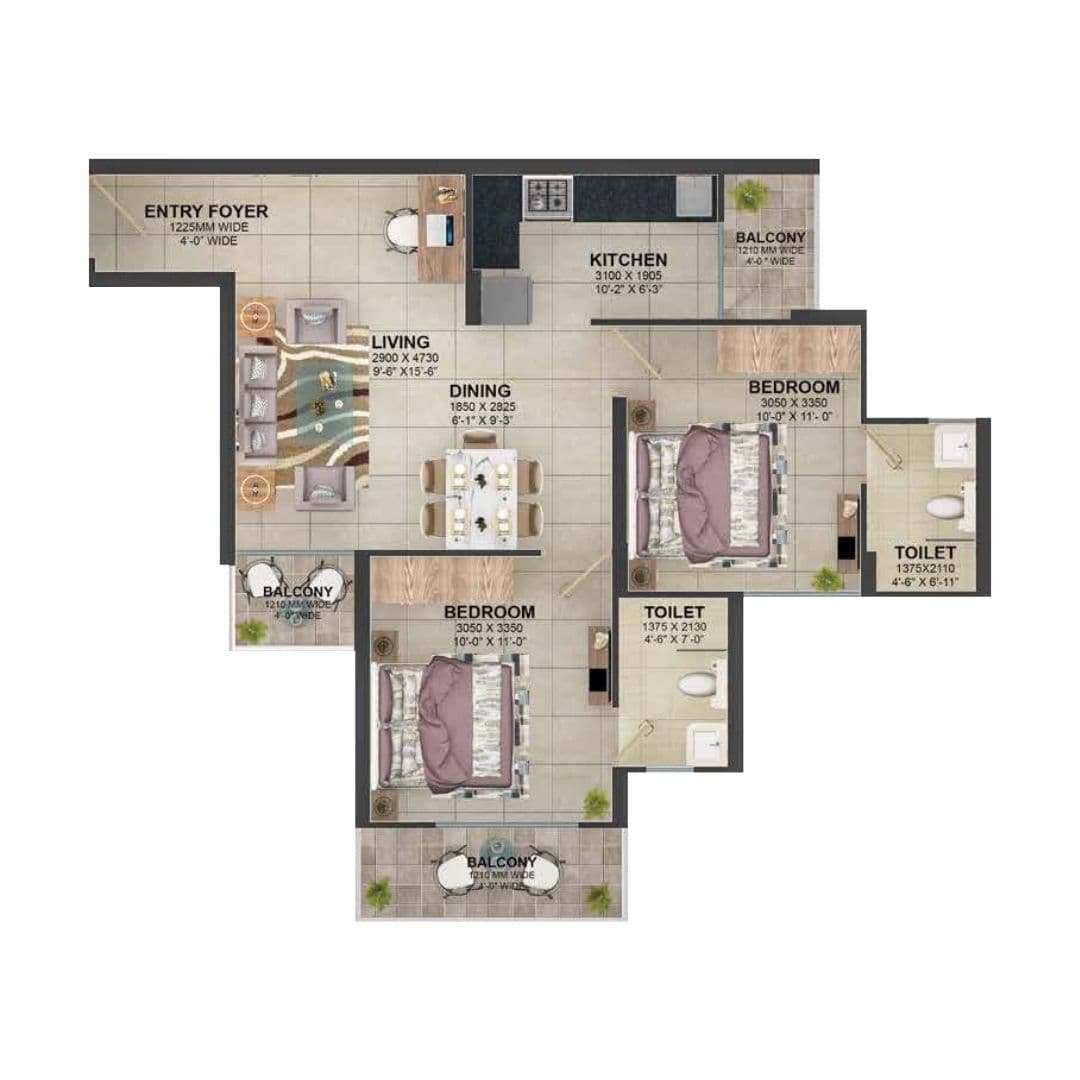 Signature Global Millennia 4 Sector 37D Gurgaon Floor Plan