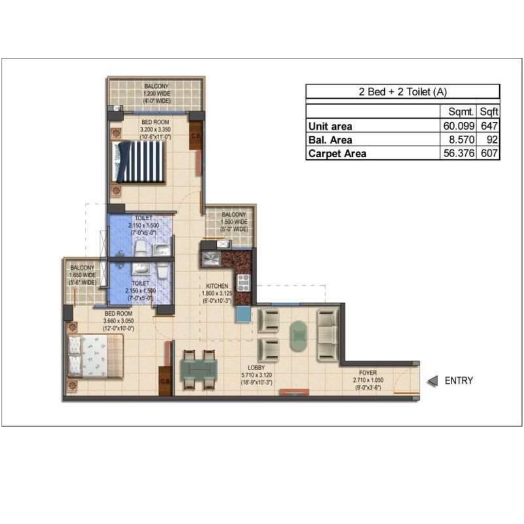 MRG World The BALCONY Gurgaon Floor Plan