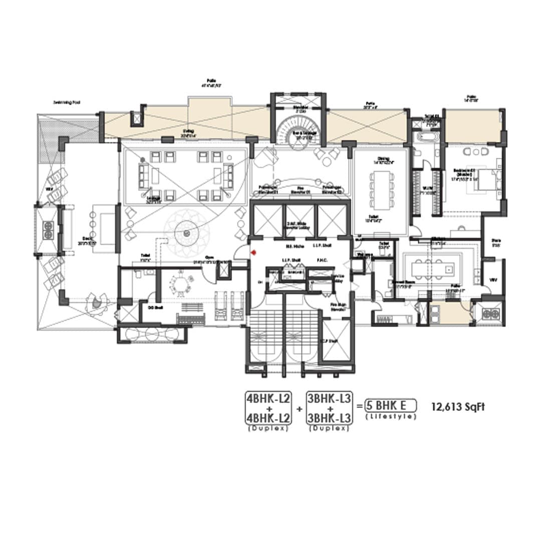 Whiteland The Aspen 76 4BHK Floor Plan