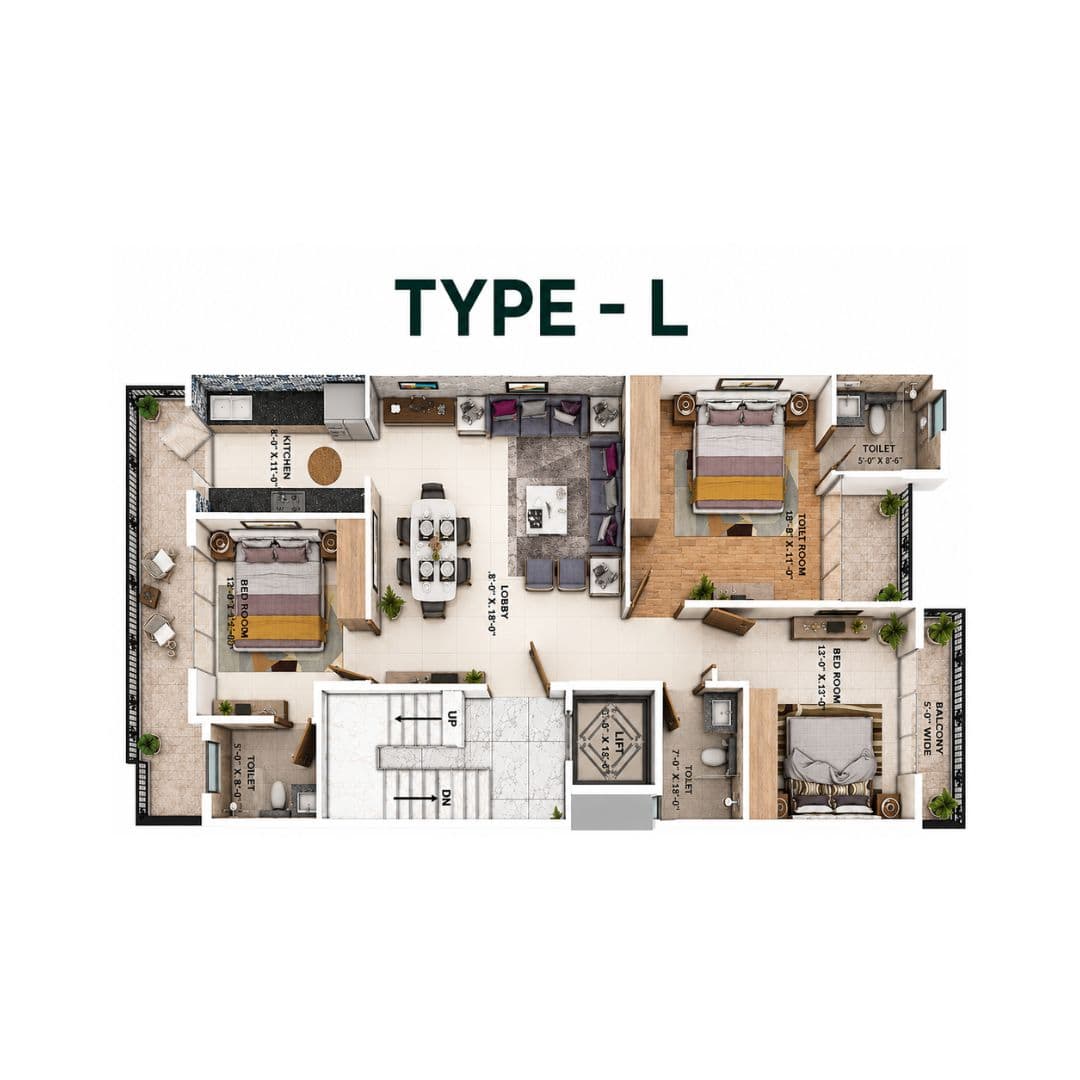 ROF Pravasa Sector 88A Type L Apartment