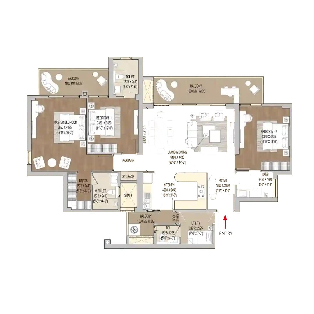 Cloverdale SPR Sector 71 Gurgaon Floor Plan