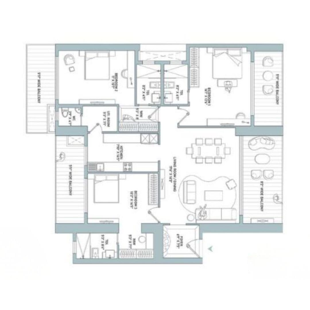 Indiabulls Estate Sector 104 3BHK