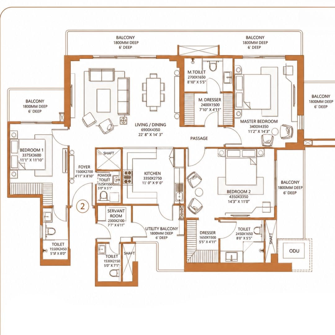 The Dualis Sector 46 Gurgaon Floor Plan
