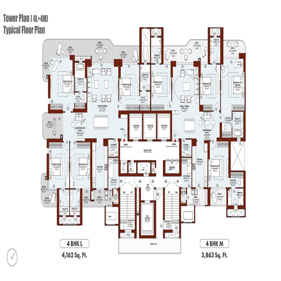 Floor Plan for Westin Residences Gurgaon