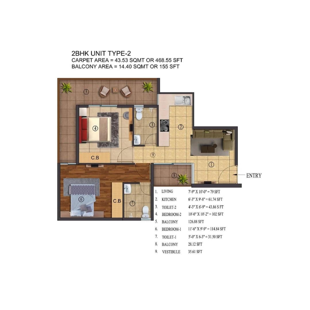 ROF Atulyas Gurgaon Sector 93 Floor Plan
