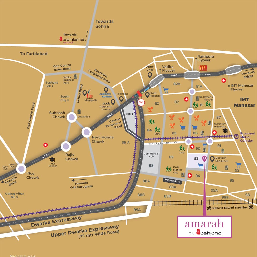 Ashiana Amarah Location Map